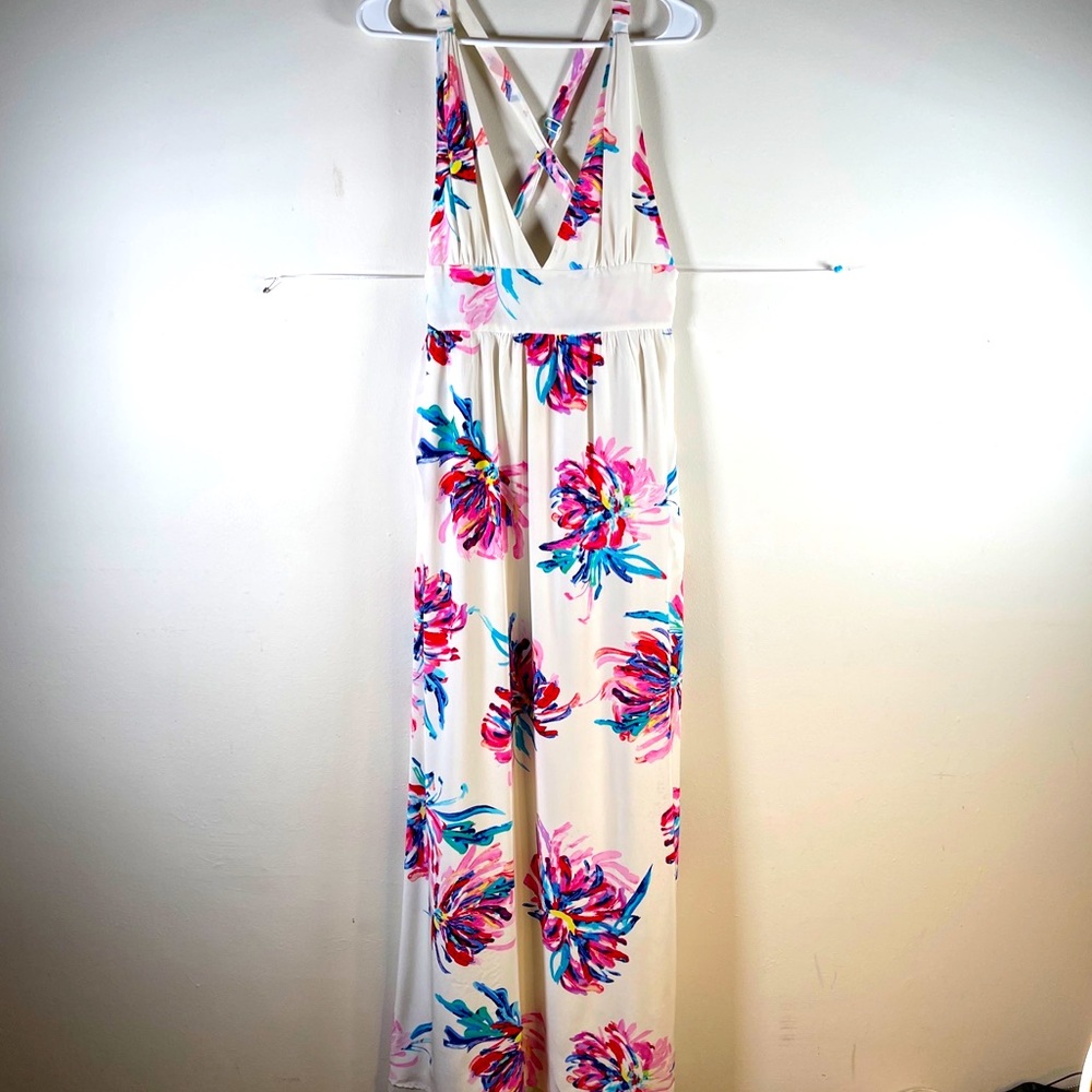 Yumi Kim silk floral maxi dress with pockets size s
